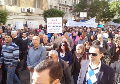 اعتصام هيئة التنسيق النقابية في لبنان
